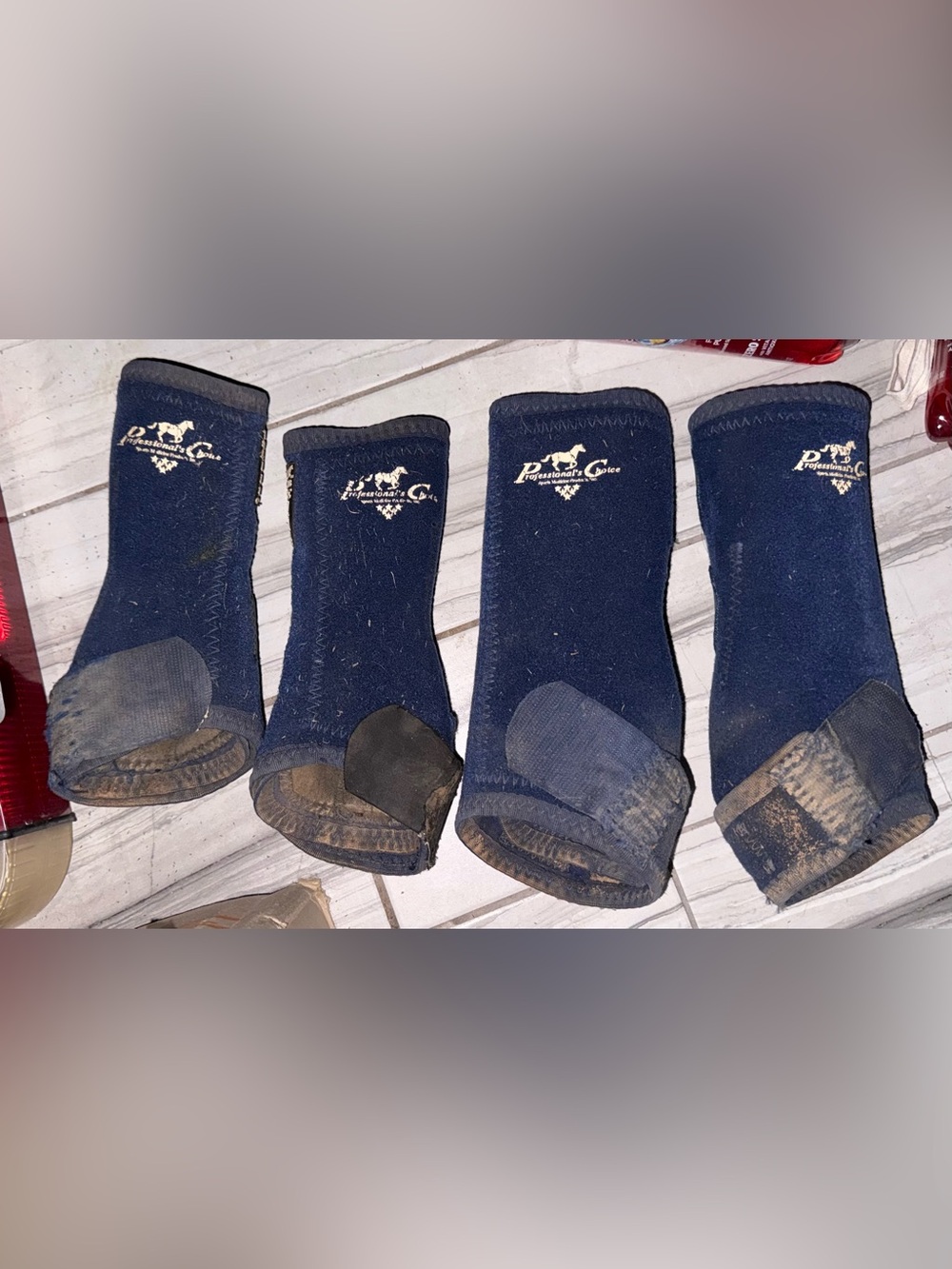 Professional's Choice Navy Horse Sport Boots - full set